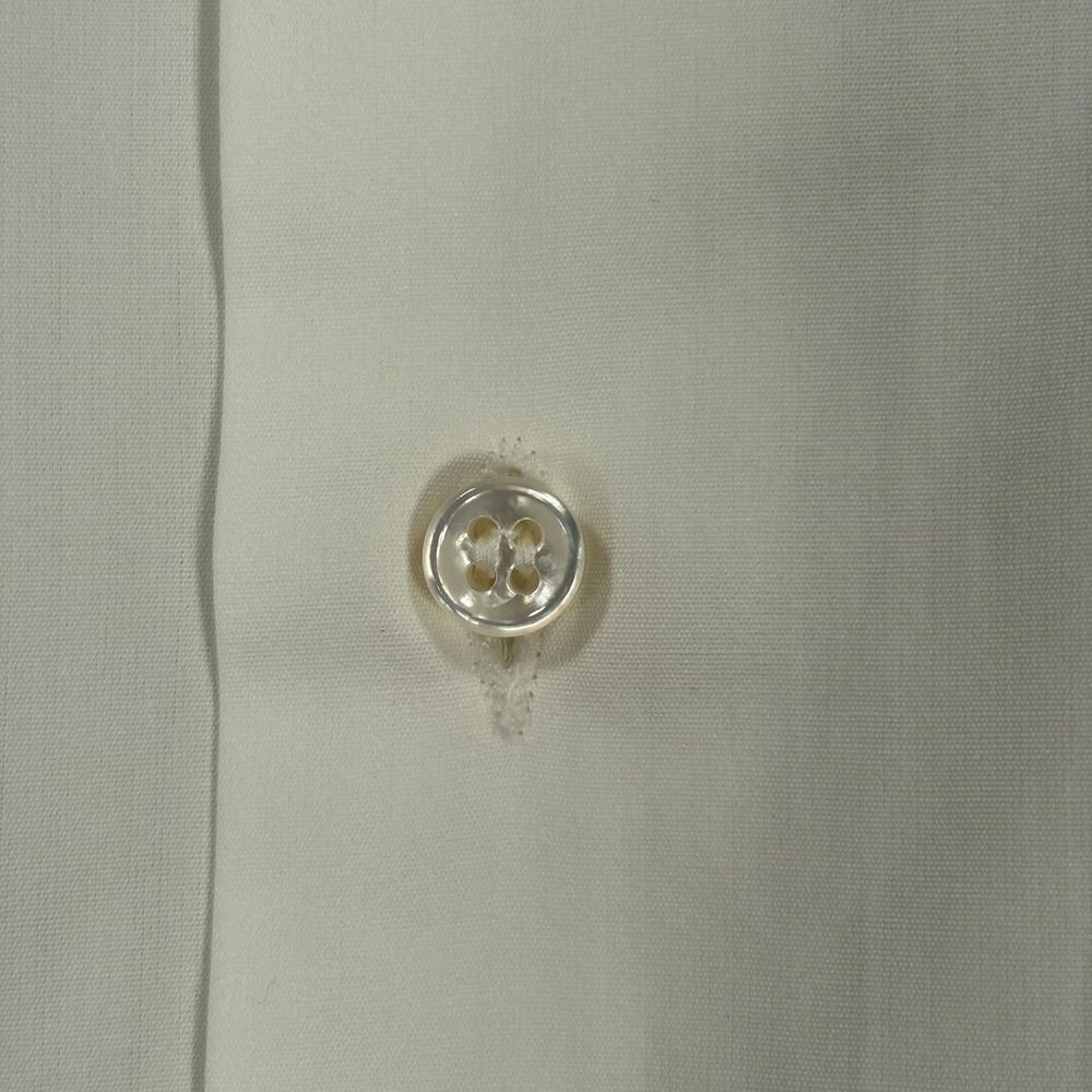 Lorenzini Italian Dress Shirt Mens 16 White Lightweight Office Formal Made Italy - Picture 5 of 12
